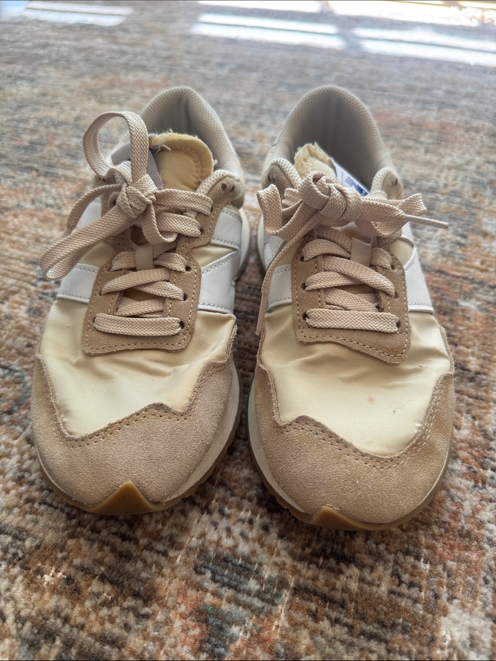 New Balance 237 Sneakers Women’s 7.5 Beige Cream Retro Running Shoe - Picture 2 of 6